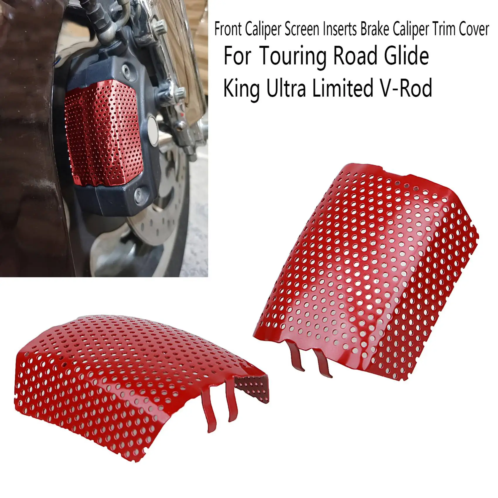 Insertos rojos para pinza delantera Harley-Davidson Touring y V-Rod - imagen 2