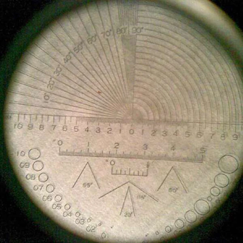 Lupa medición con soporte y escala 10 aumentos taller mecánico - imagen 5