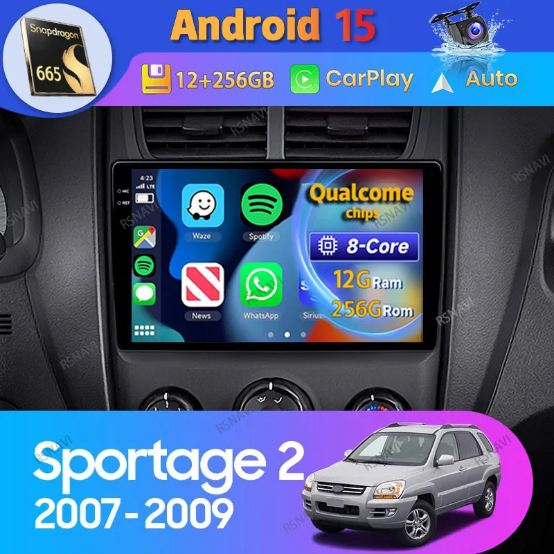 Autoradio Android 2DIN Kia Sportage MK2 con GPS y DSP 2007-2009
