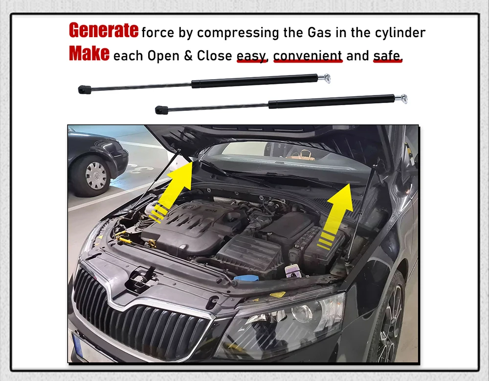Kit de dos amortiguadores de gas para vehículo