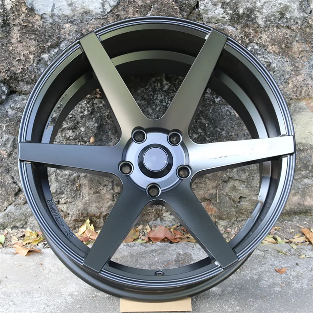 Llantas negras de perfil profundo con 5 tornillos para coche - imagen 4