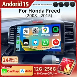 Android 15 Carplay Auto WIFI 2K pantalla Radio de coche reproductor Multimedia para Honda Freed 2008 - 2015 Autoradio estéreo 2din unidad principal