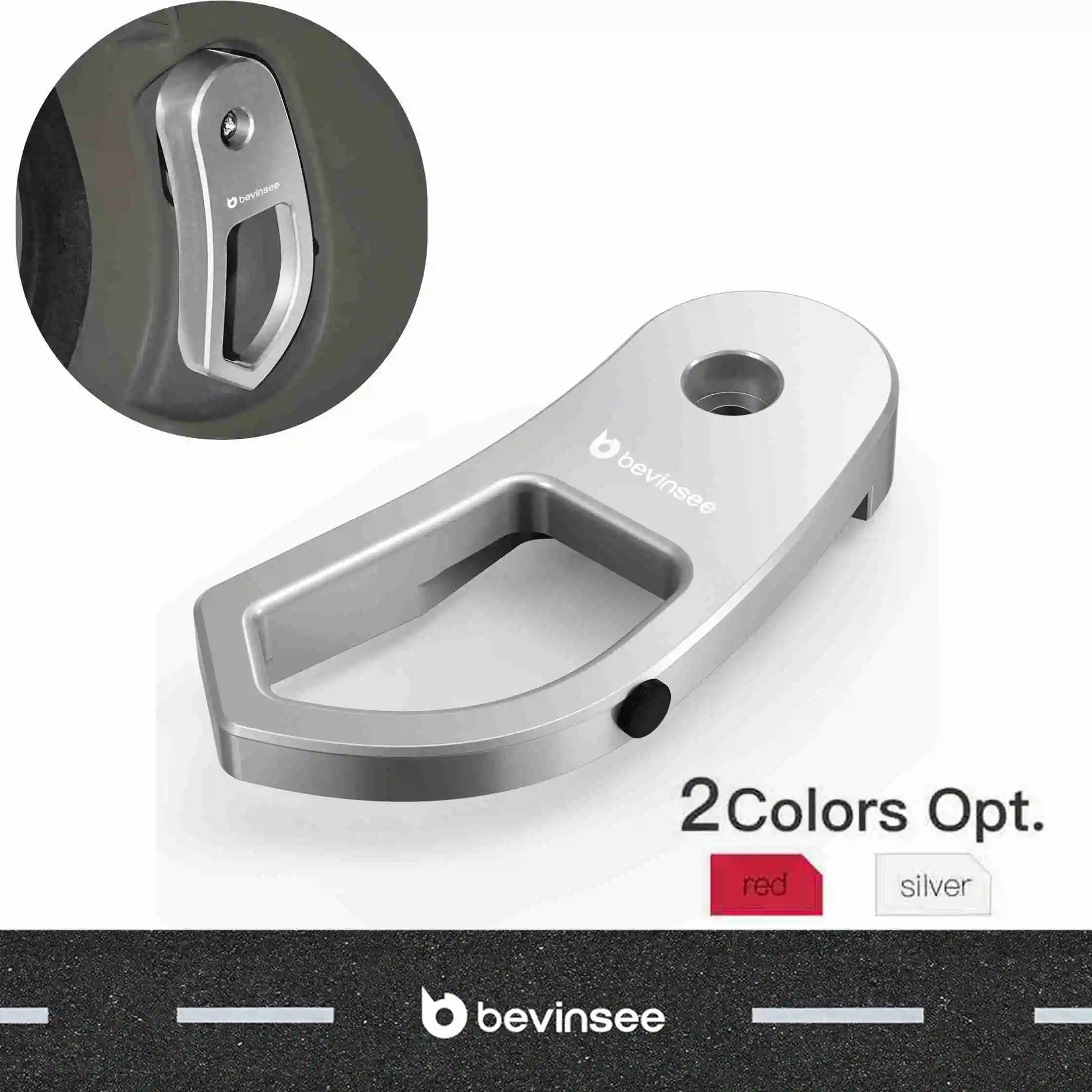Embellecedor tirador pestillo capó aluminio – BMW E46/X3 E83