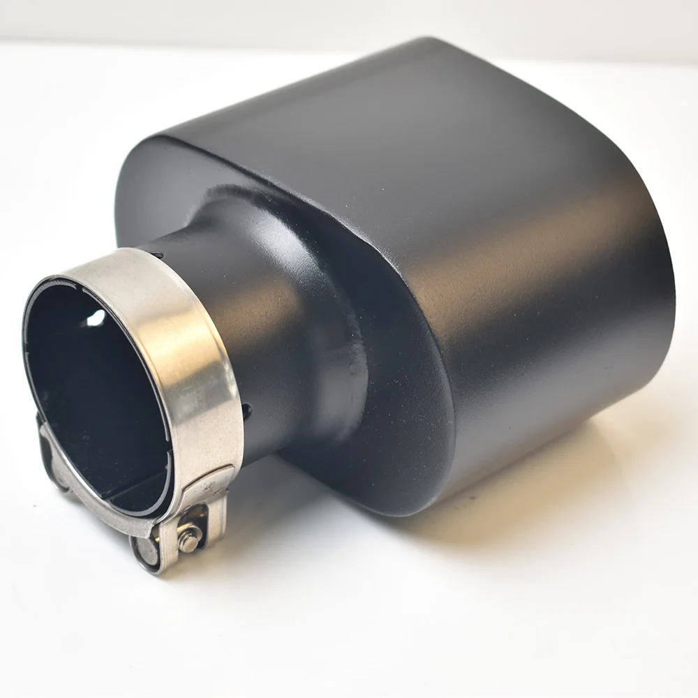 Punta de escape universal acero inoxidable negro mate para tuning - imagen 4