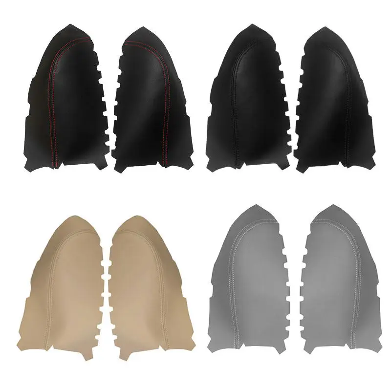 Para Honda Pilot 2009 2010 2011 2012 2013 2 uds cuero de microfibra Interior del coche Panel de puerta delantera/trasera cubierta de reposabrazos embellecedor - imagen 3