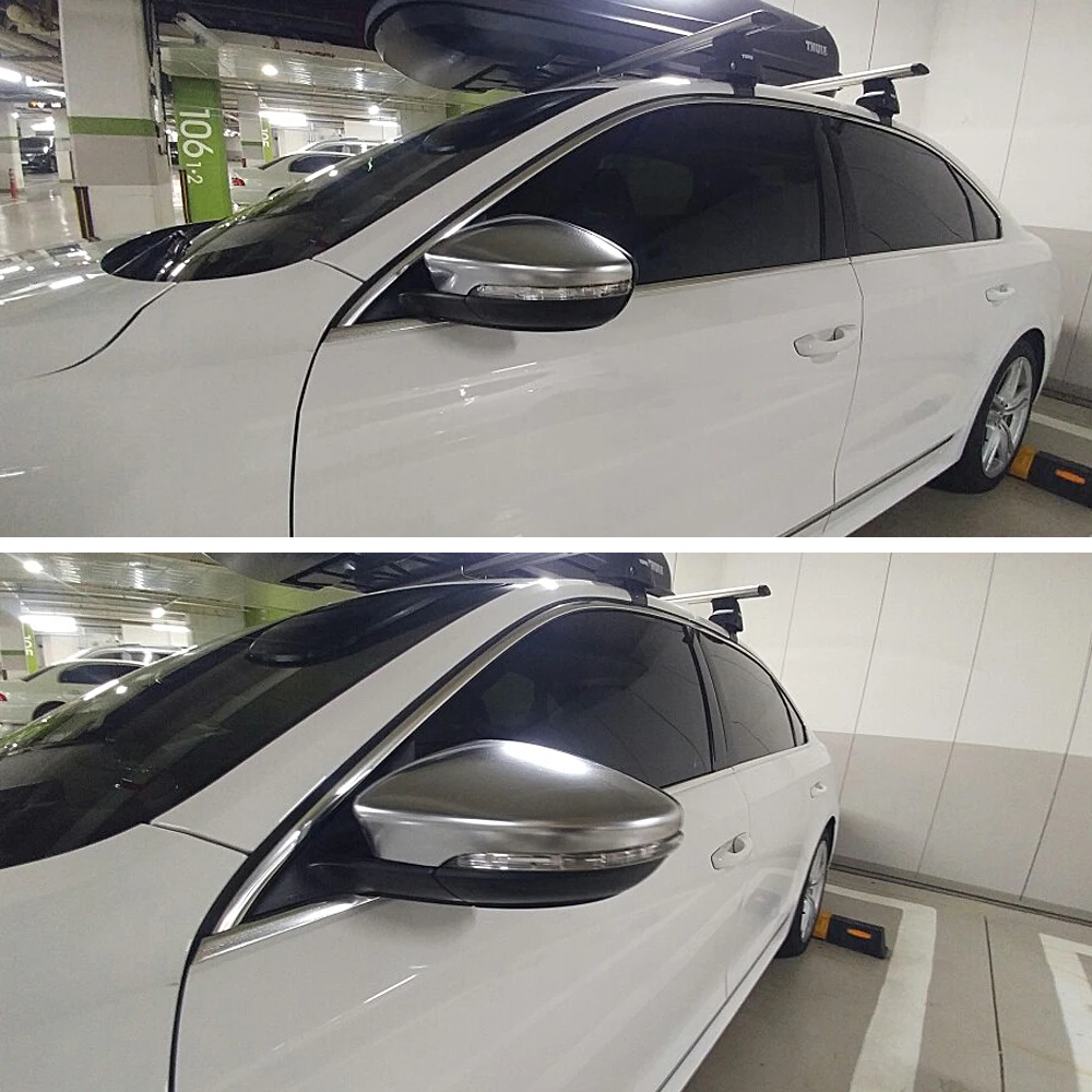 Carcasas de retrovisor cromadas mate para VW Golf VII GTI y R