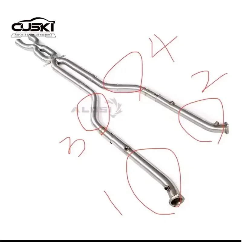 Escape alto rendimiento BMW M3 E92 V8 tubo medio y catalizador inox - imagen 5