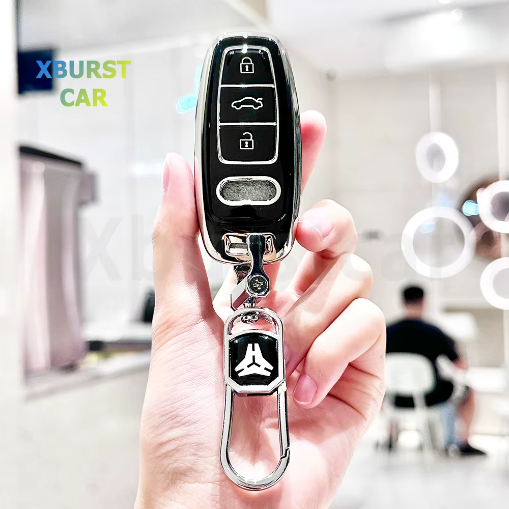 Funda protectora suave de TPU para llave de coche, bolsa con soporte para Fob para Audi A8 e-tron Q5 Q8 C8 D5 SQ8 A3 A4 B9 A6 A7 4K, accesorios