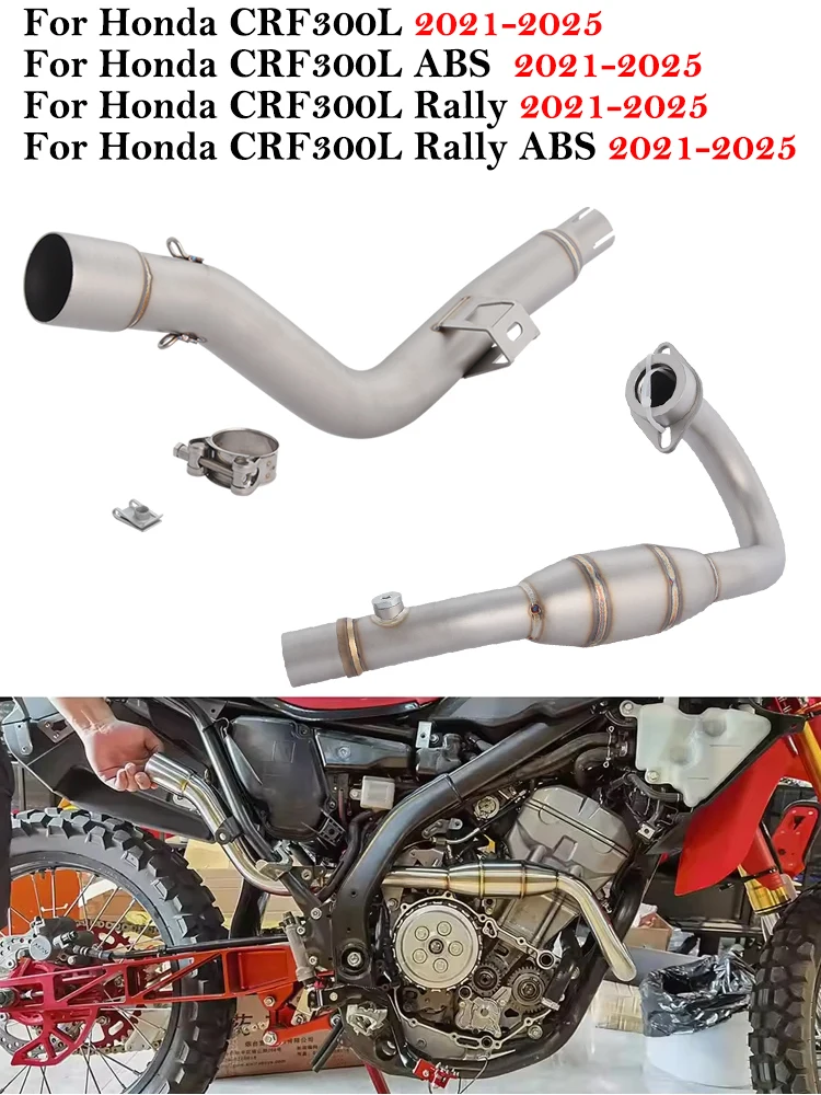 Vista lateral del slip on montado en la CRF 300L
