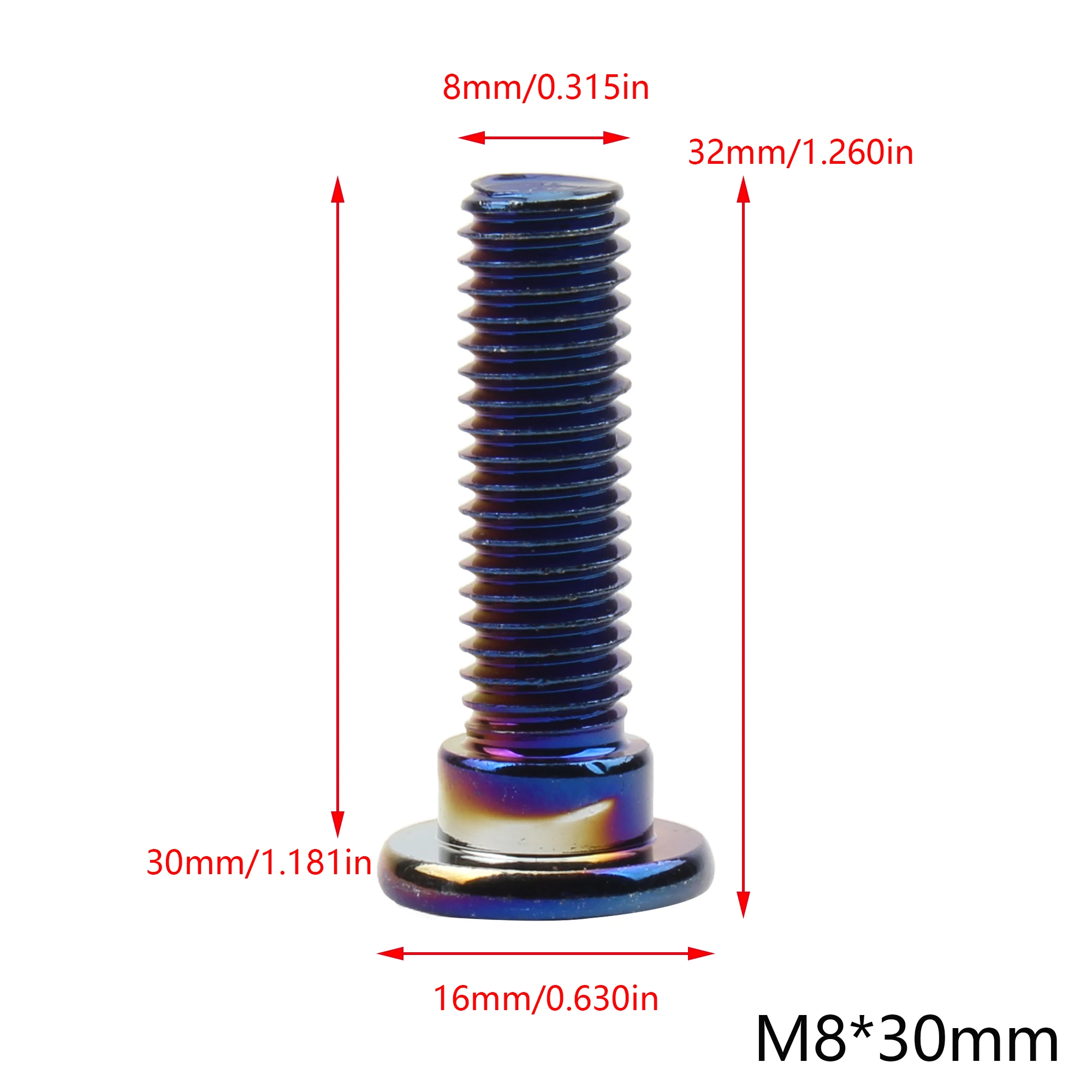 Tornillos disco freno M8 azul quemado para motocicleta - 3 tamaños - imagen 5