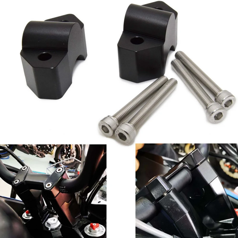 Adaptadores altura elevadores manillar CFMoto 650MT – Aluminio - imagen 2