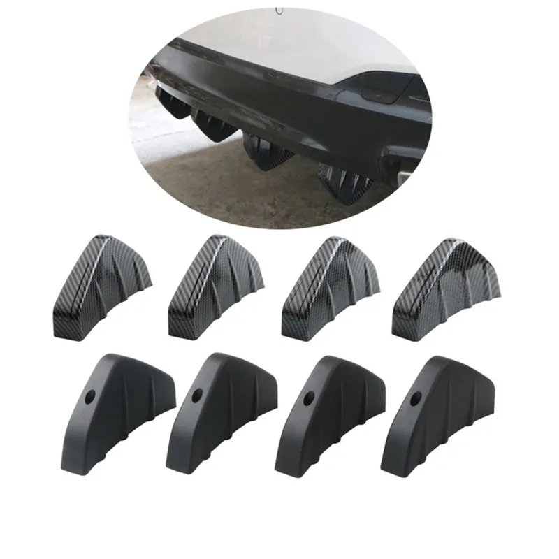 4 Uds coche modificado parachoques aletas de tiburón alerón difusor trasero para Volvo C30 C70 S40 S60 S70 S80 S90 V40 V50 V60 V70 V90 XC40 XC60 - imagen 3