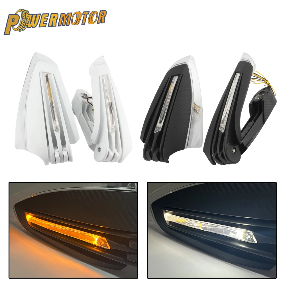 Protectores de manos LED con intermitentes para motocross universal