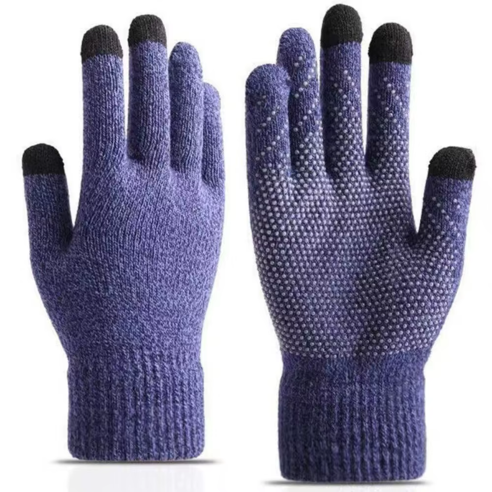 Guantes de invierno táctiles con forro polar y silicone antideslizante para conducir - imagen 3