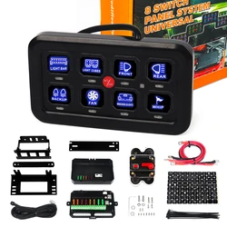 Panel de interruptores LED con relés de 12 V para 4x4 y barco