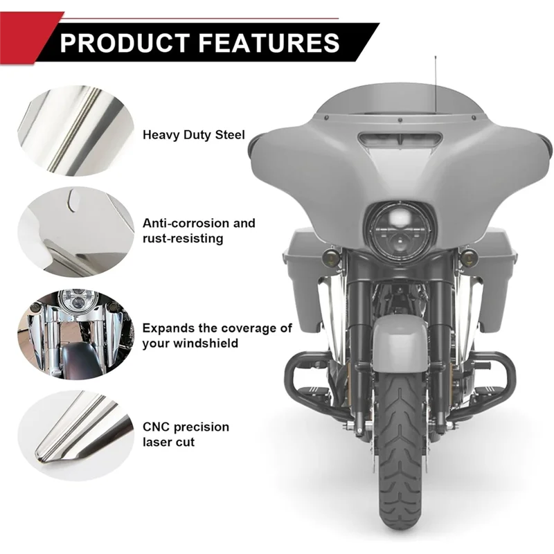 Parabrisas deflector para Harley-Davidson Road King Street Glide Electra Glide - imagen 5
