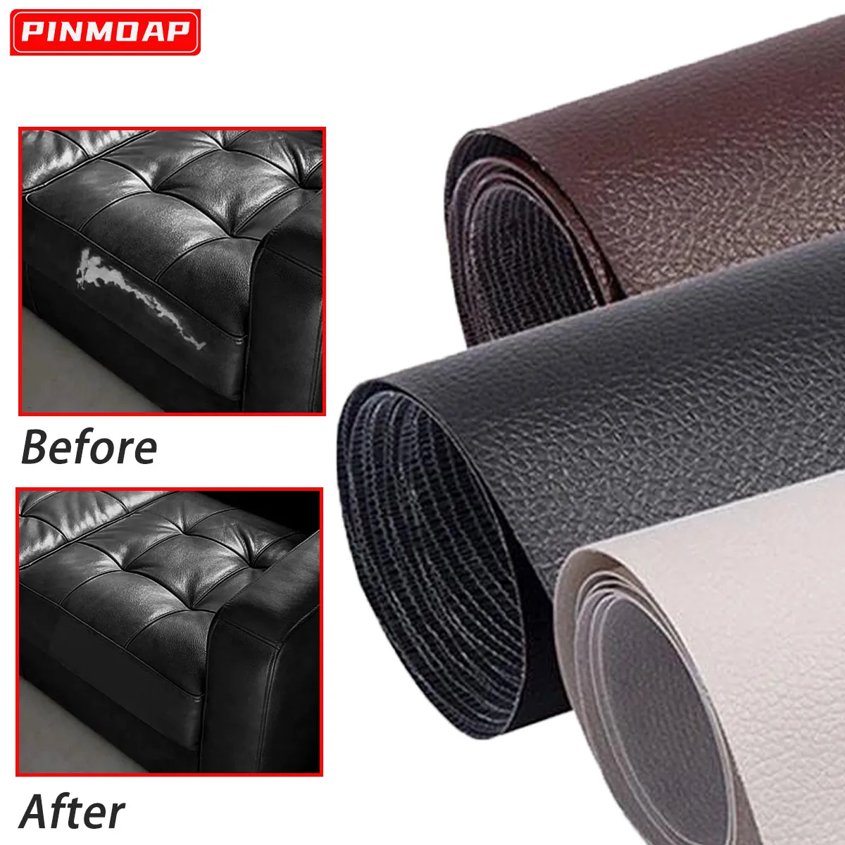 Parche cuero PU reparación sofá asiento coche mesa