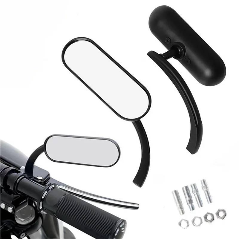 AB56 Espejo retrovisor moto negro para Harley-Davidson Sportster