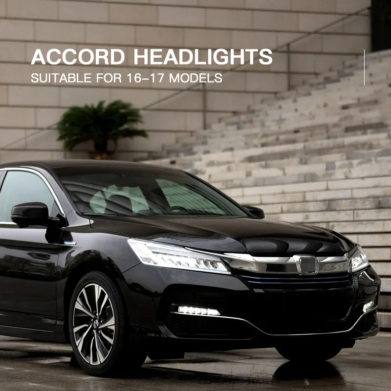 Vista frontal del conjunto LED instalado en Honda Accord