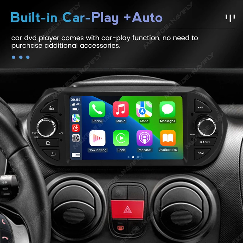 Radio Android 13 para Fiat Fiorino Qubo con CarPlay y GPS - imagen 4