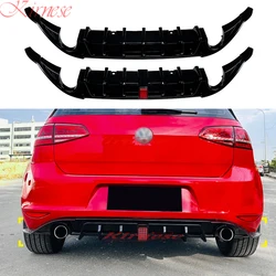 Alerón divisor negro brillante VW Golf 7 MK7 GTI GTD R-Line 2014-2017