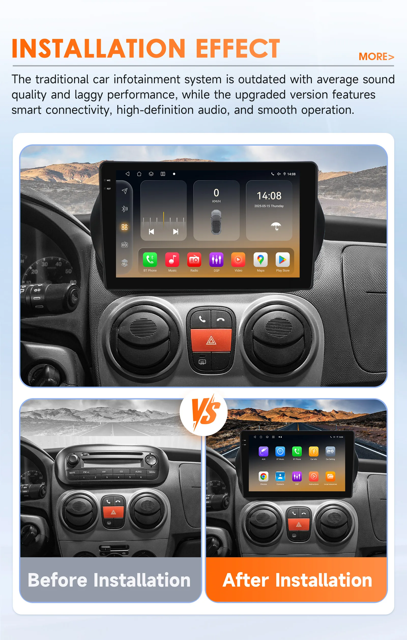 Qualcomm 8Core Radio de coche para Fiat Fiorino Qubo para Citroen Nemo para Peugeot Bipper inalámbrico CarPlay Android Auto 4G BT GPS DSP - imagen 2