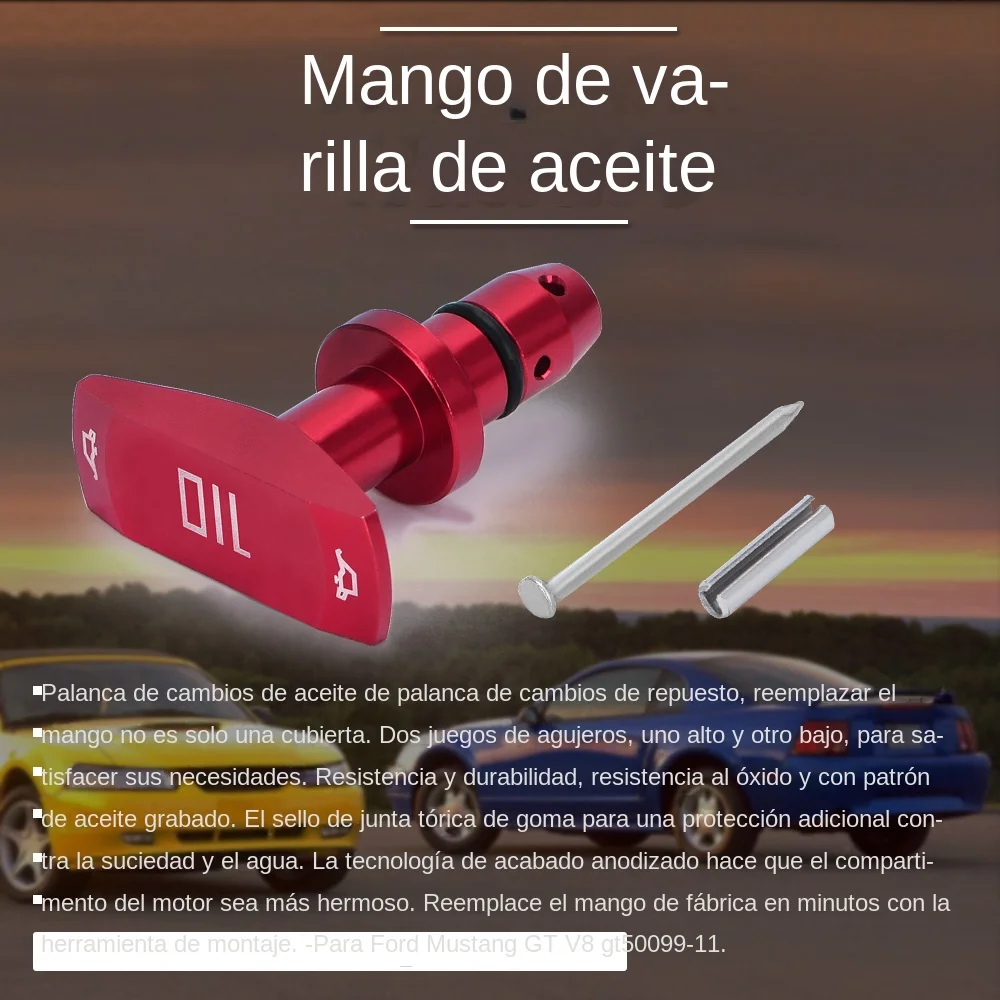 Varilla de nivel de aceite universal de aluminio para motor - imagen 2