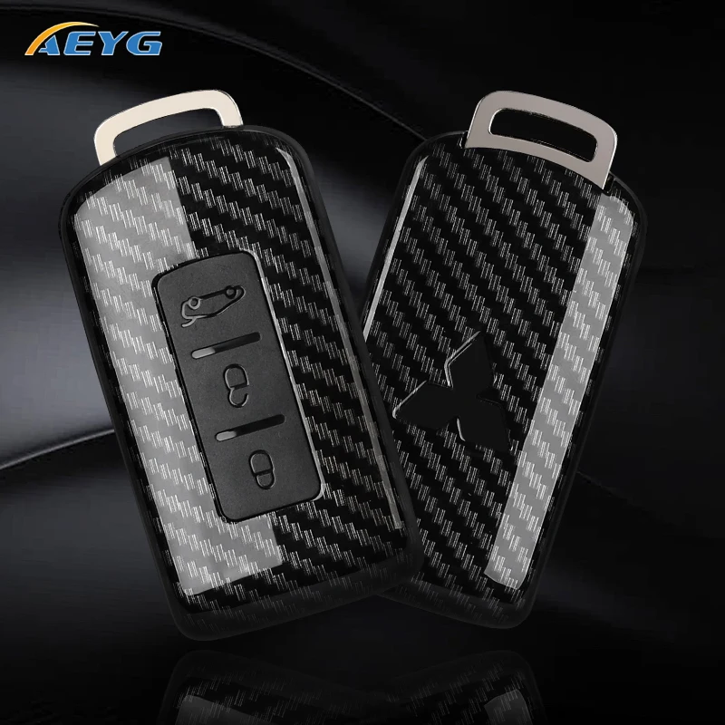 Funda llave Mitsubishi fibra carbono Outlander Eclipse Cross - imagen 2