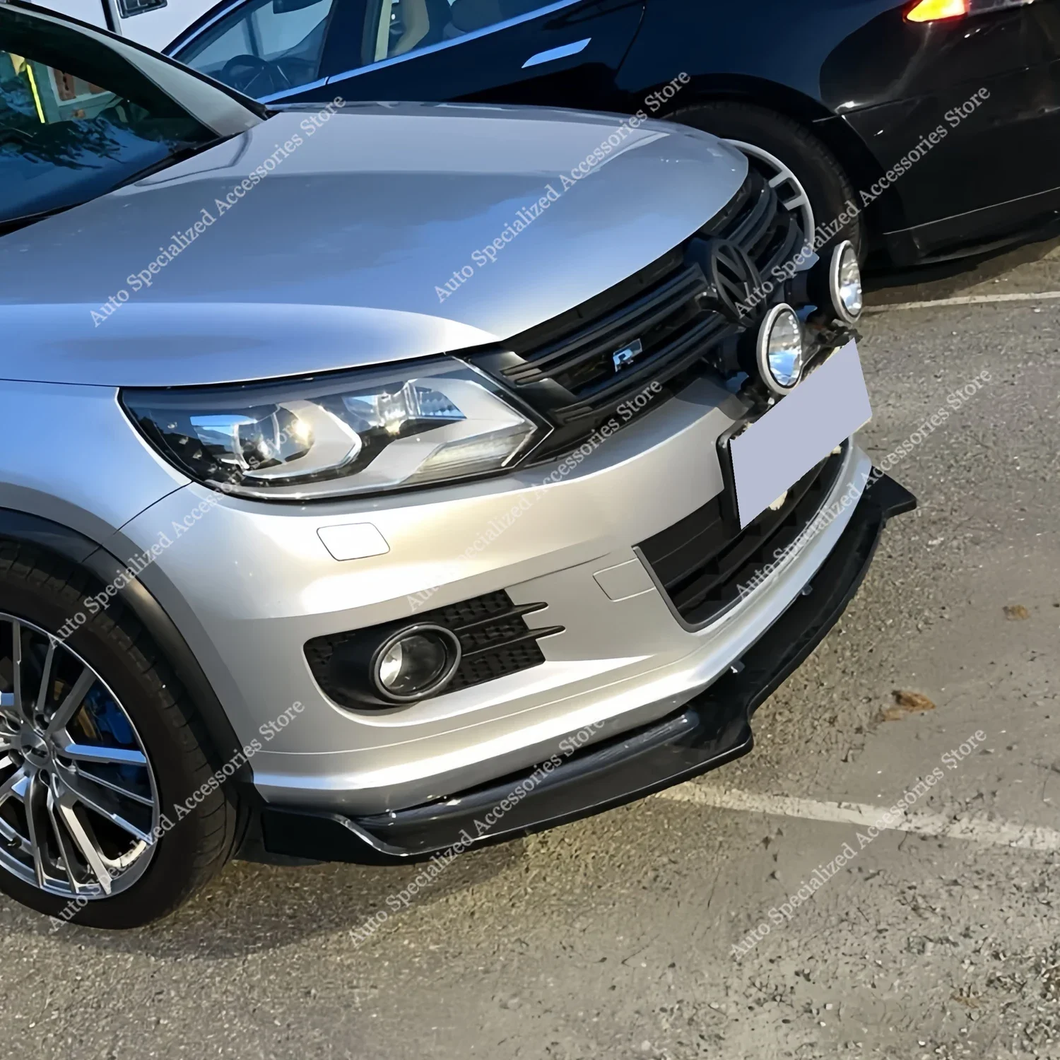 Splitter delantero negro brillo VW Tiguan 5N R-Line 2011-2016 - imagen 2