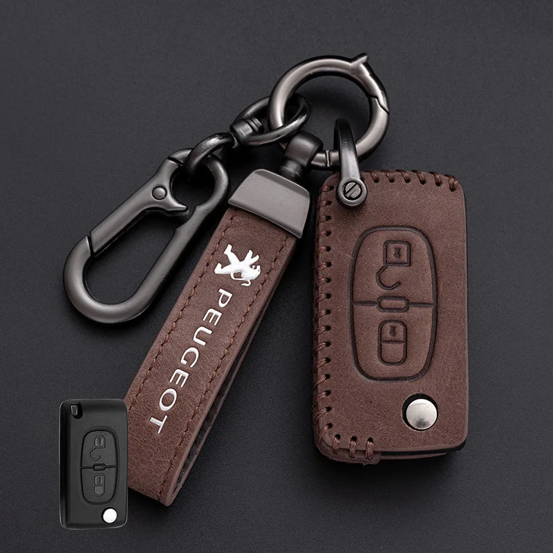 Funda cuir PU Peugeot – funda llave coche compatible 207 308 5008 - imagen 3