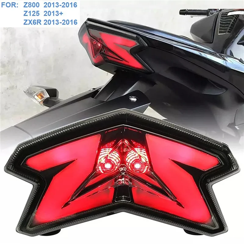 Piloto trasero con luz de freno e intermitentes para Kawasaki Z800, ZX-6R y Z125 - imagen 2