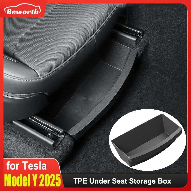 Organizador bajo asiento Tesla Model Y – accesorios almacenamiento