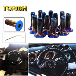 Pernos de volante azul titanio quemado compatibles OMP Nardi MOMO