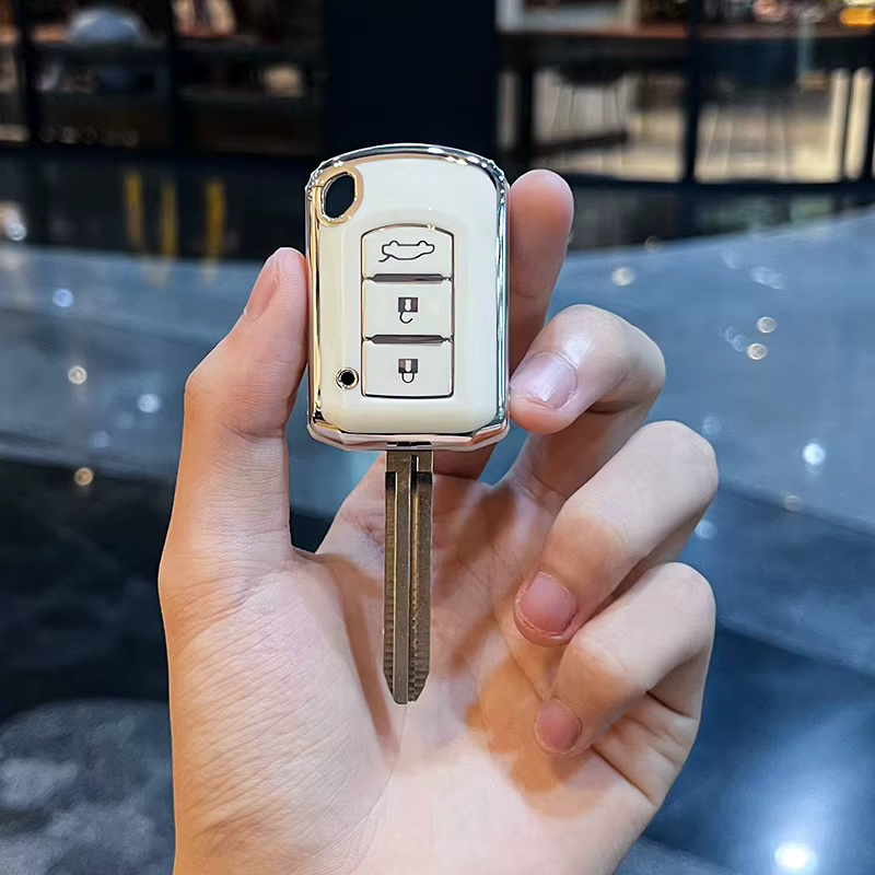 Funda blanca de TPU para llave Mitsubishi