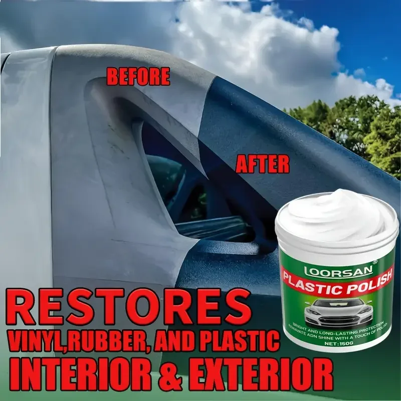 Pasta reparadora de parachoques de coche: restaura el cuero artificial con plástico, mejora el efecto negro, pulido de automóviles con revestimiento de restauración