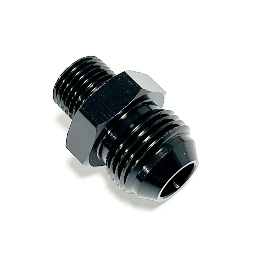 Conector AN6 a M16x1.5 macho recto aluminio negro – Adaptador métrico - imagen 3