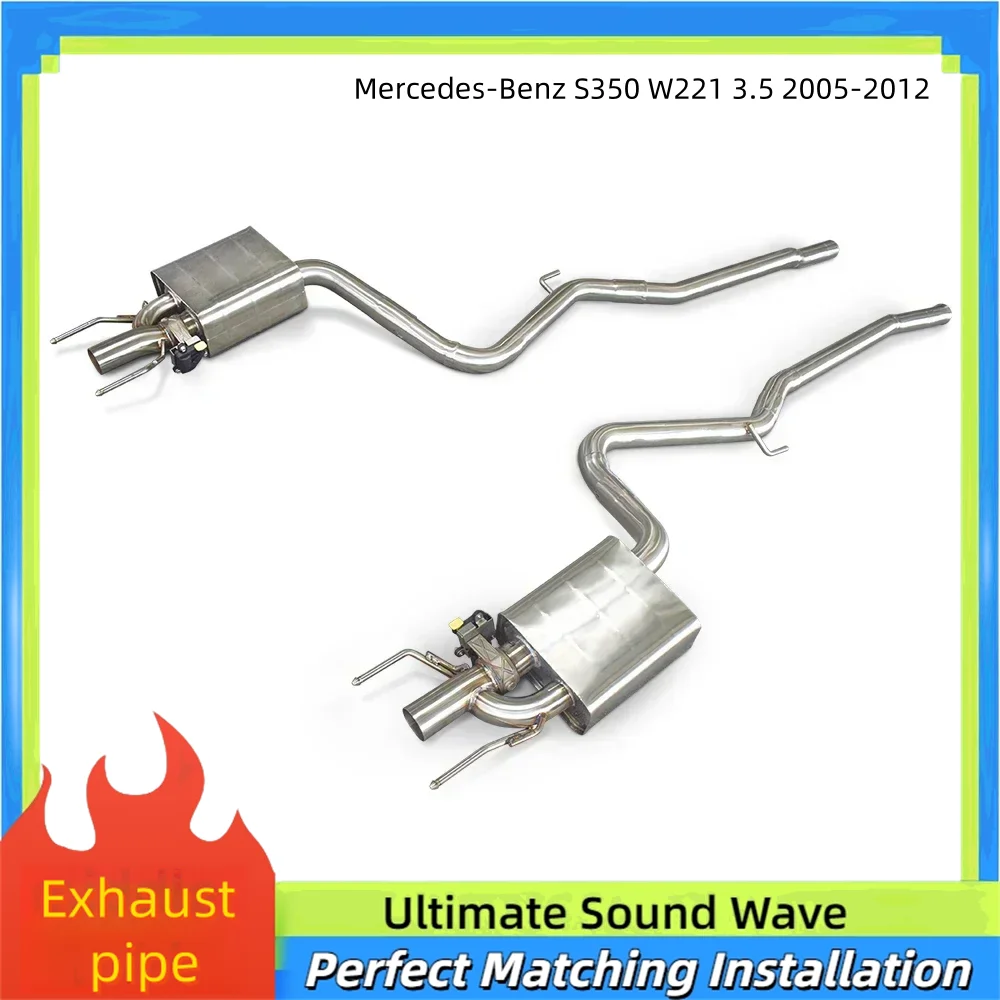 Silenciador escape trasero acero inoxidable Mercedes-Benz S350 W221 3.5