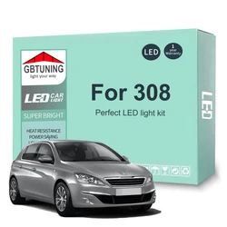 Bombillas LED Canbus para interior del Peugeot 308 T9/B9 (2008-2020)