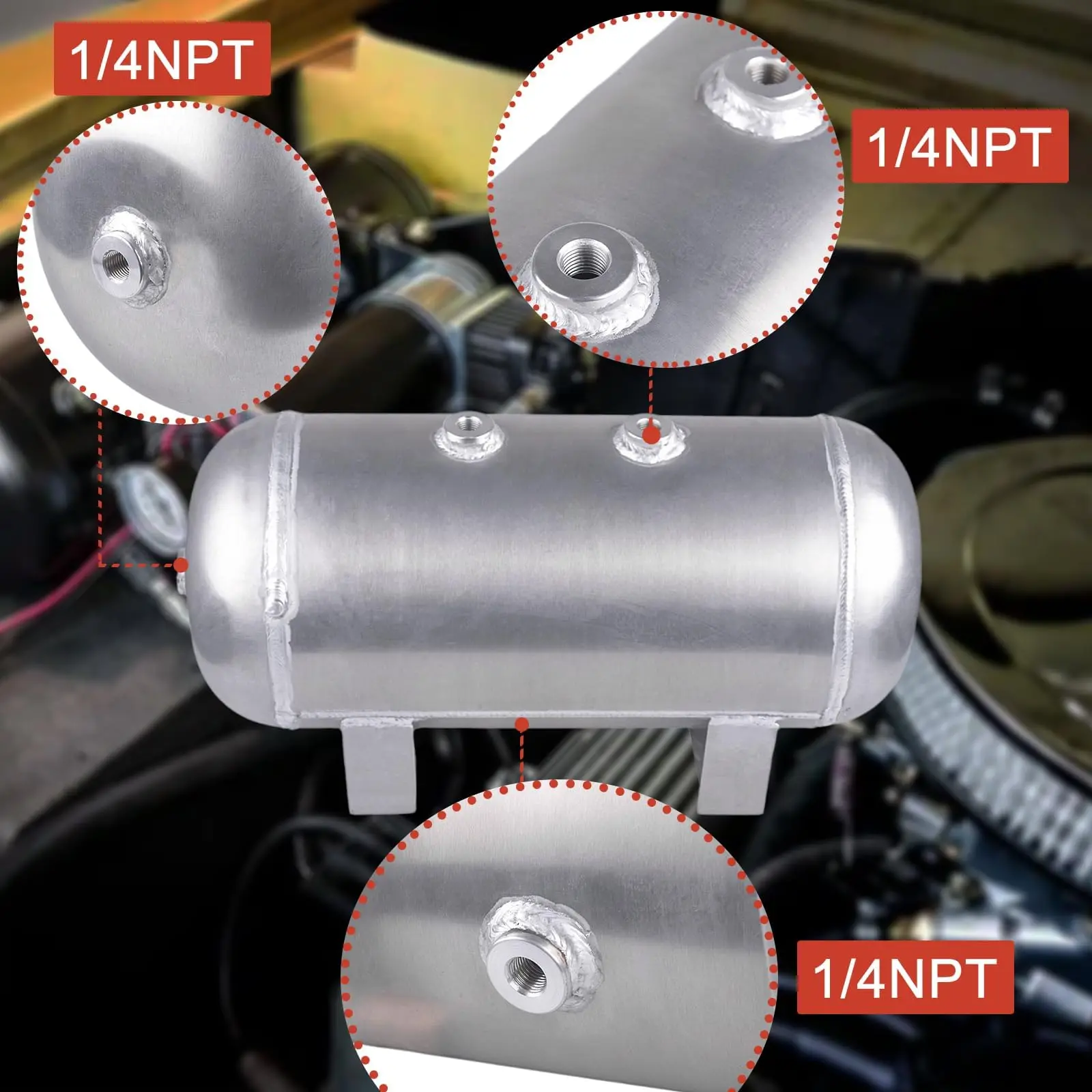 Compresor de aire aluminio 150 PSI 2PSC con depósito integrado - imagen 3