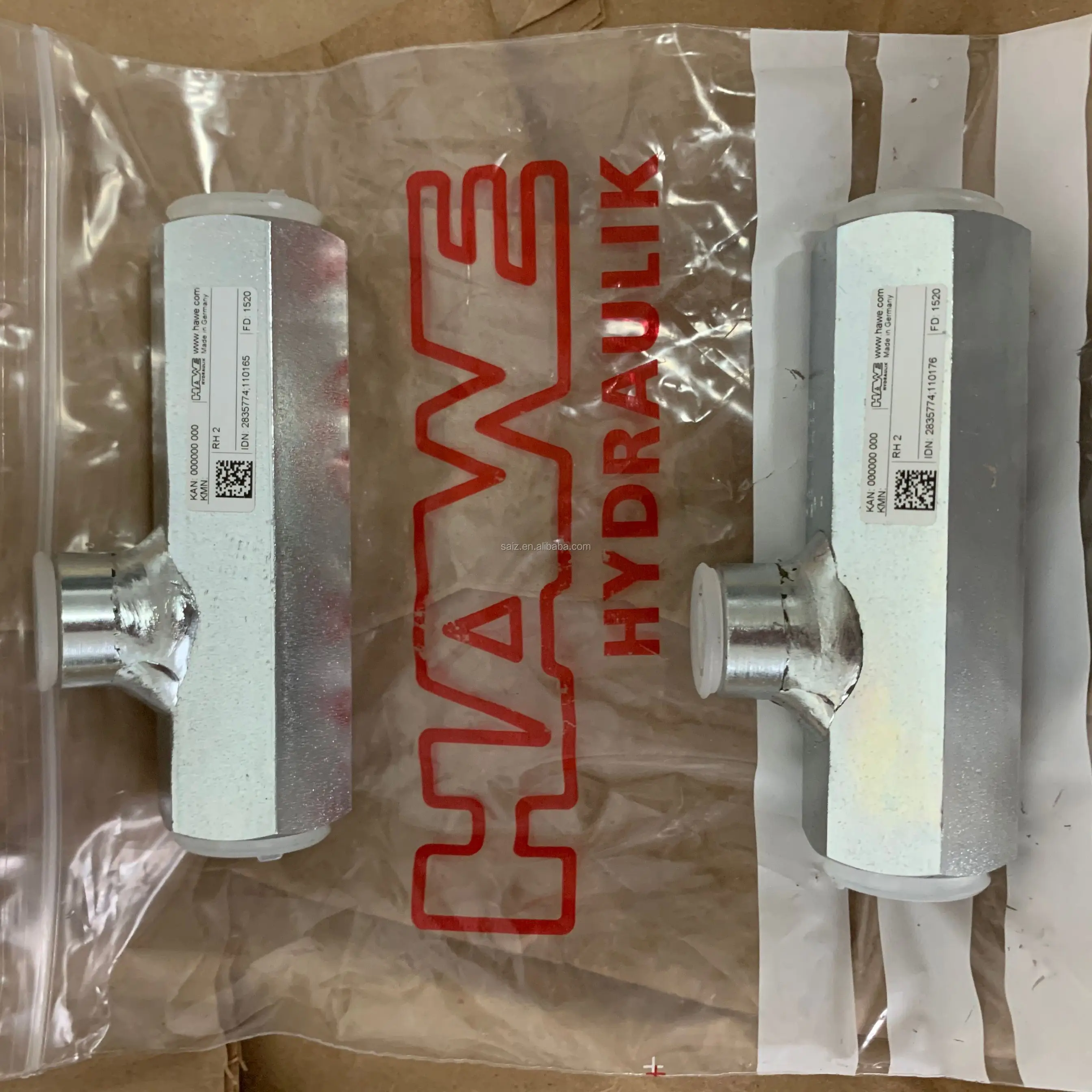 Válvula de retención HAWE BC1-1.0 RC-1 mostrando su diseño de cartucho roscado