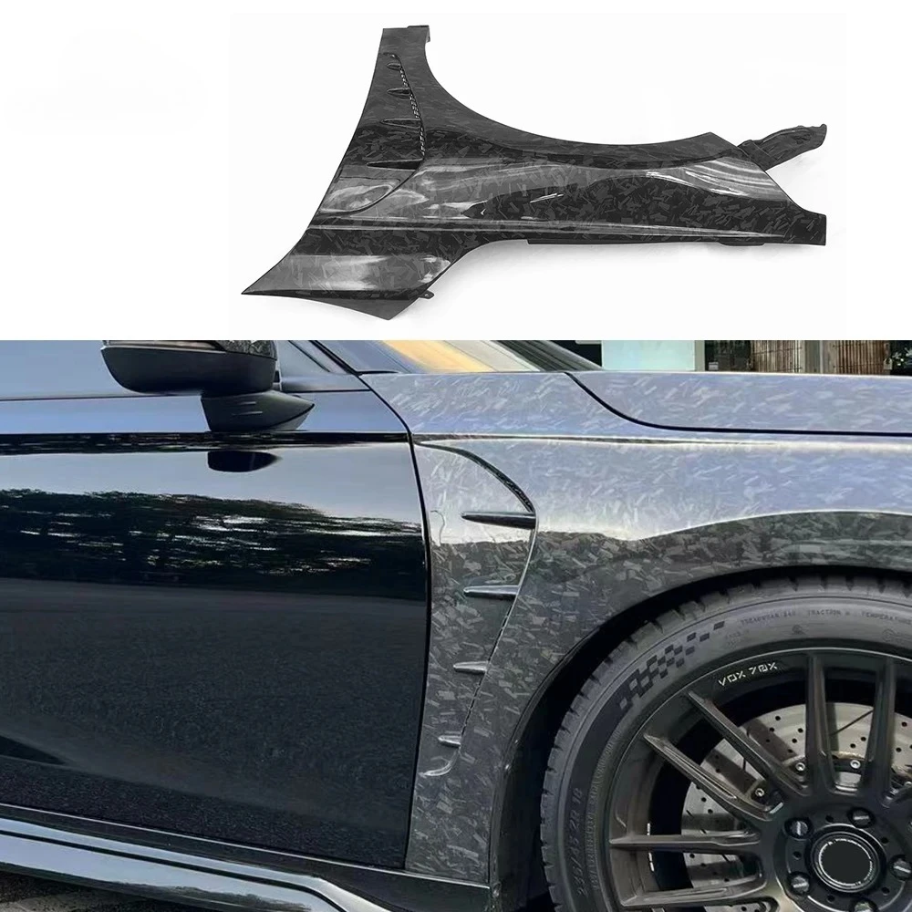 Aleta delantera de carbono forjado brillante para Honda Civic 2022
