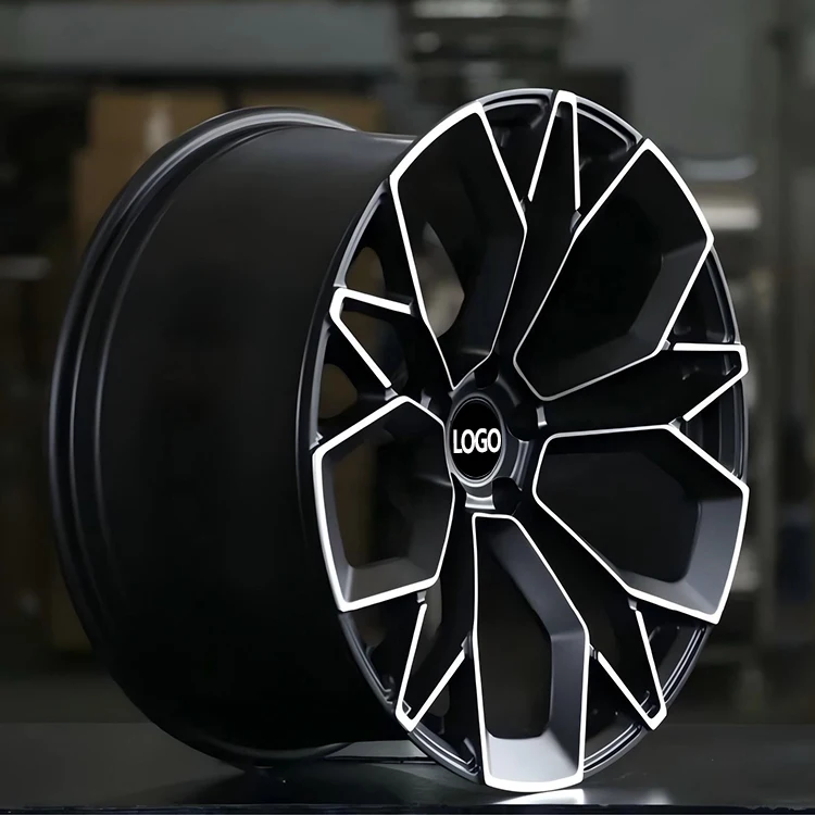 Llantas forjadas negras Porsche Cayenne cara de maquina - imagen 4
