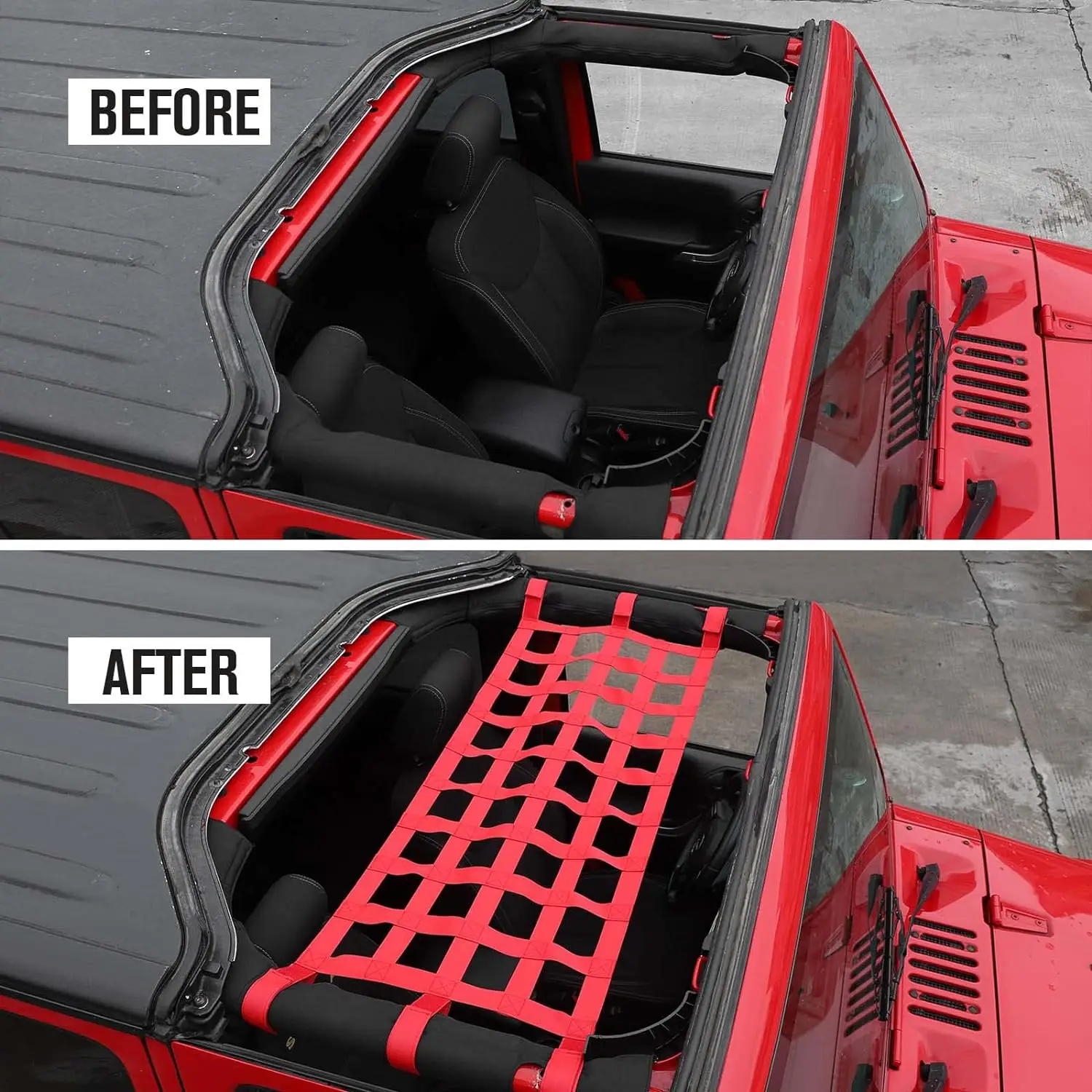 Red carga enrollable – Jeep Wrangler YJ TJ JK JL Gladiator - imagen 3