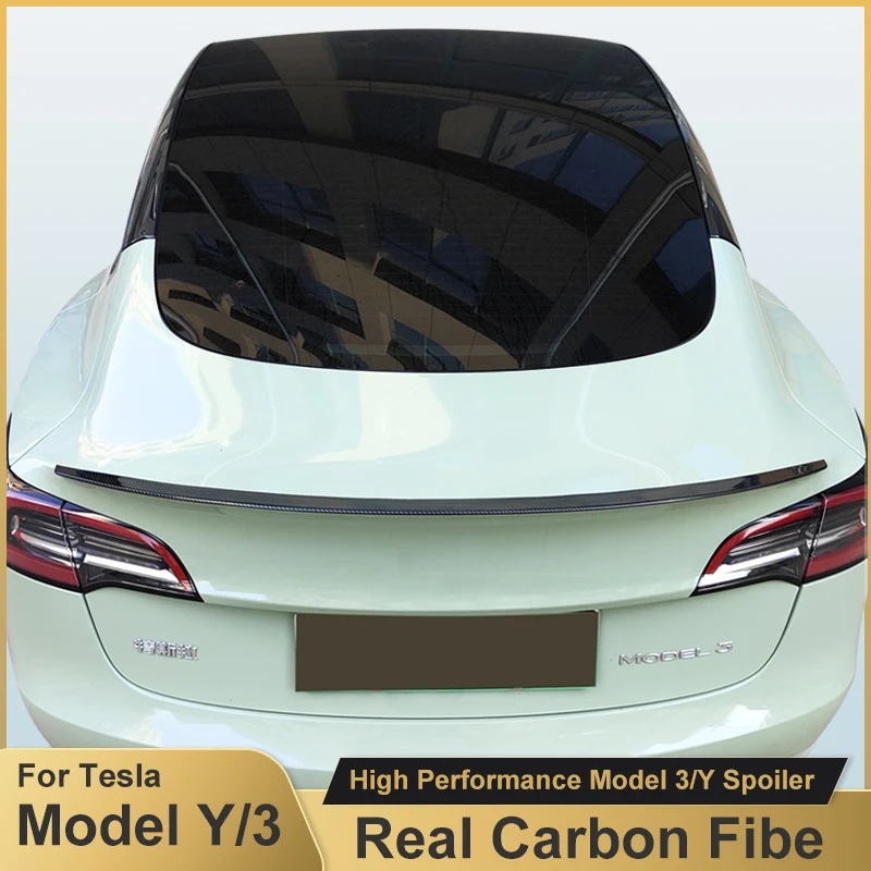Tesla Alerón trasero Model 3/Y negro brillante de carbono – estilo - imagen 3