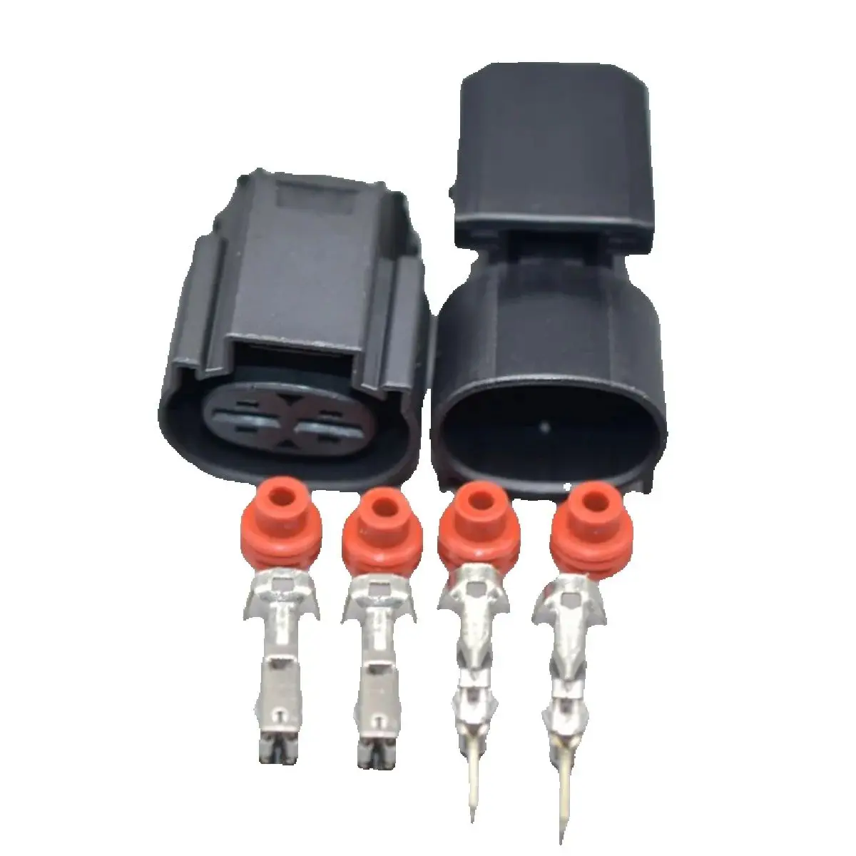 Conector eléctrico hembra-macho 2 pines 6,3mm terminal automotriz - imagen 2