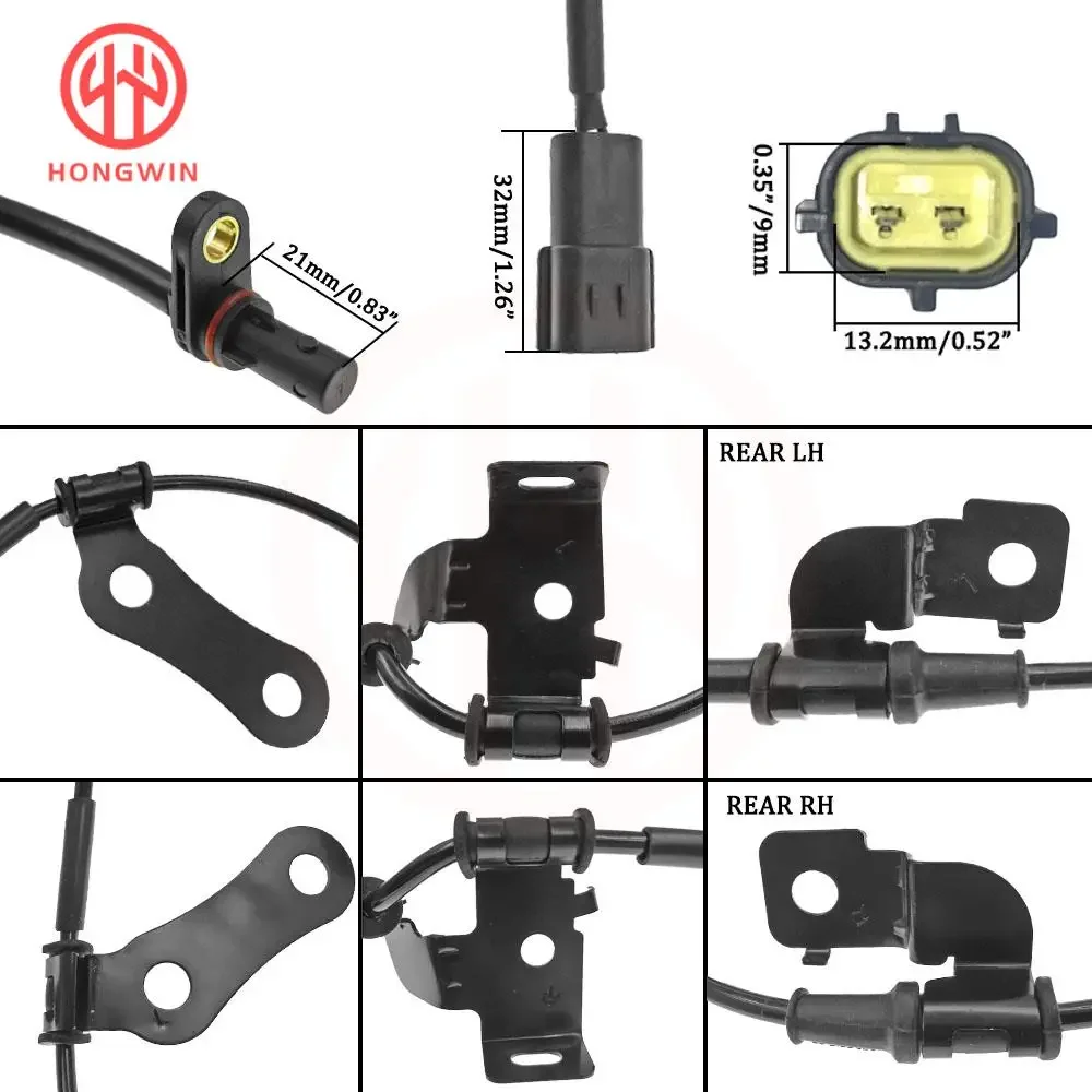 Detalle del sensor ABS trasero para automóvil