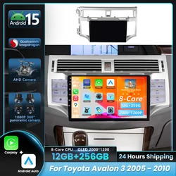 Radio Android 15 con CarPlay para Toyota Avalon III 2005-2010 – 8 núcleos GPS