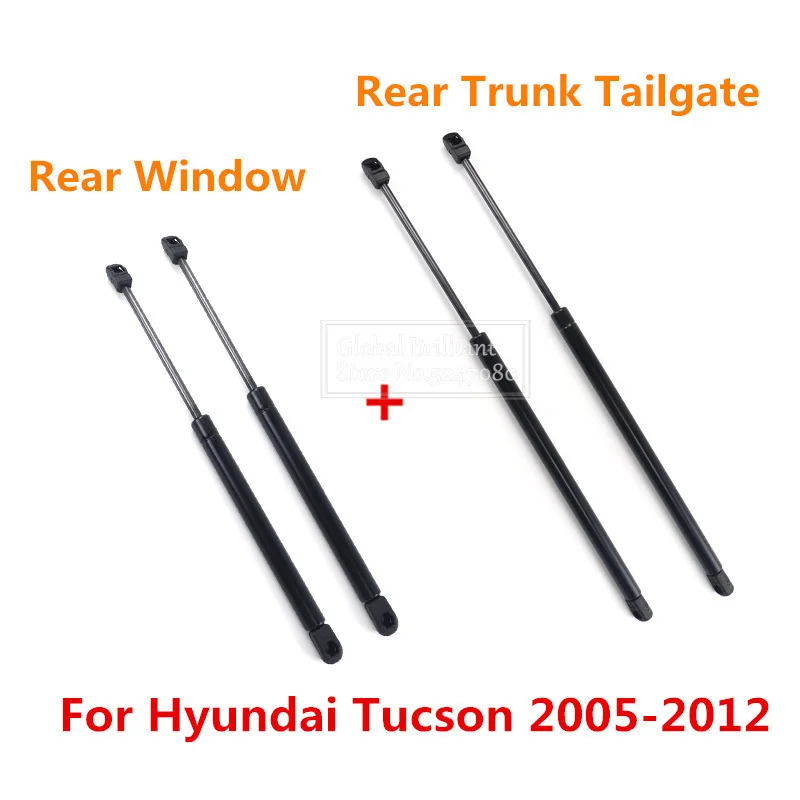 Resortes de elevación de gas negros para puerta trasera de Hyundai Tucson