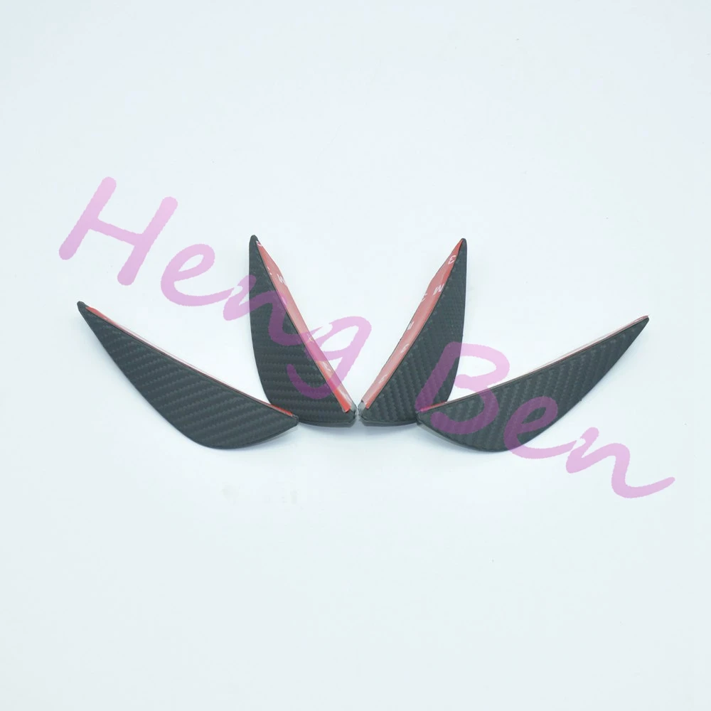 Labio delantero de parachoques estilo fibra de carbono con aletas - imagen 3