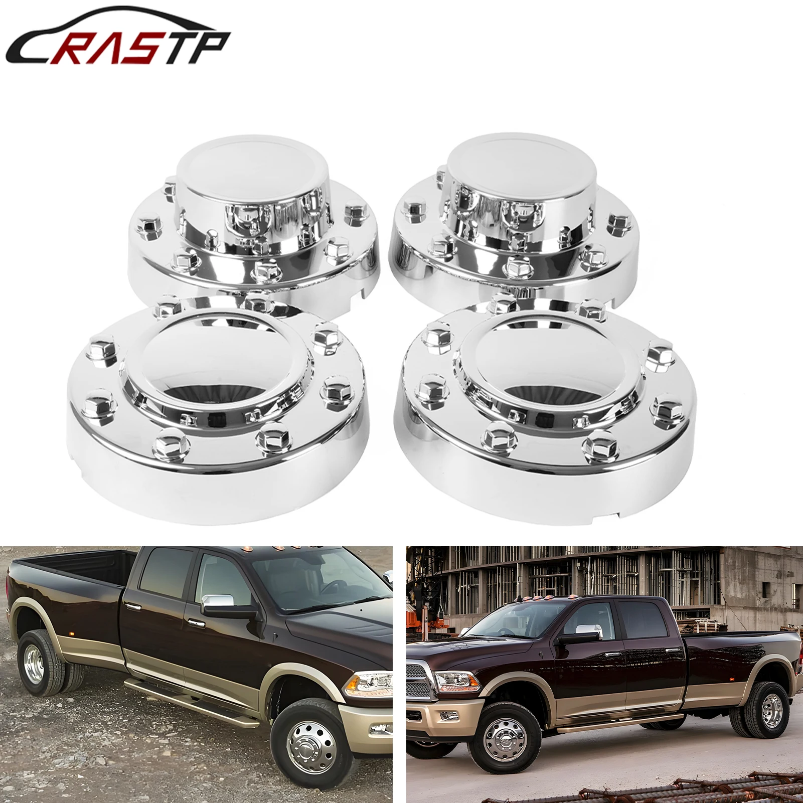 Tapas cubo rueda RASTP cromado impermeable – Dodge Ram 3500 2011-2018